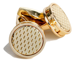 Cufflinks for Him, Elegant Round Gold Cufflinks KC10051a ** Free Gift ** - £16.11 GBP