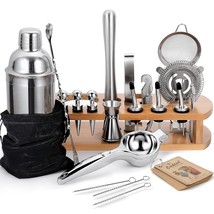 24-Piece Cocktail Shaker Bartender Kit With Stand, 24 Oz Martini Shaker,... - £52.46 GBP