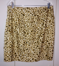 Ann Taylor Ladies Diagonal Tiered Animal Print SKIRT-10-WORN Once - £11.02 GBP