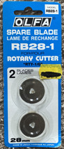 OLFA Rotary Cutter Replacement Blades(2) Tungsten Steel RB28-1, 28mm Sewing Tool - £11.79 GBP