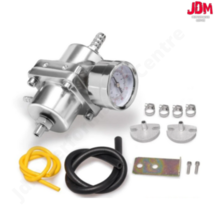Universal Silver Adjustable Fuel Pressure Regulator Gauge JDM FPR 1:1 0-... - $37.39