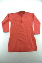 Pro-Ethic Style Kurta With Pockets for Indian Party Orange &amp; Gold Size 1... - $25.99