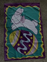 Easter Bunny Easter Egg Garden Yard House Porch Flag Holiday 28&quot; x 41” - $5.00