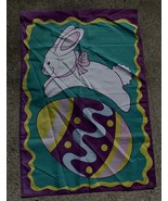 Easter Bunny Easter Egg Garden Yard House Porch Flag Holiday 28&quot; x 41” - £3.95 GBP