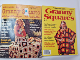 Vintage Woman&#39;s Day GRANNY SQUARES #6 &amp; No. 1 Magazines Lot of 2 1970s - $19.75