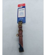 TOP PAW LINEN BLEND COLLAR HERRINGBONE DARK BLUE AND BROWN  X-SMALL DOG - $5.93