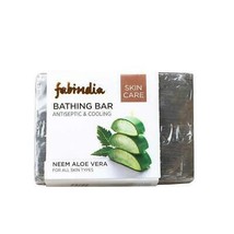 Fabindia Lot of 2 Neem Aloe Vera Bathing Bar soaps 200 gms face skin body AUD - £19.96 GBP