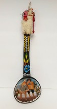 Ayacucho Peru Wood Ladle Spoon Wall Hanging Decor Llama Folk Art Hand Cr... - $38.95