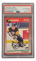 Bryan Trottier Firmado 1991 Puntuación #229 Pittsburgh Penguins Hockey Card PSA - £37.99 GBP