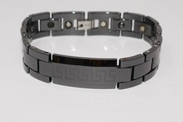 Black Tungsten Carbide Ceramic 8.25&quot; Bracelet - £19.17 GBP