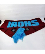 West Ham United Irons Soccer Scarf Sky Blue football - $26.19