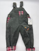 OshKosh B’Gosh Big Overall Toddler Size 2 Multicolor Plaid Grizzly NEW - £41.84 GBP