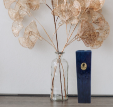 Rössler Porzellan Blue Rectangular Vase Switzerland 8&quot; - $49.98