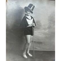 Vintage B&amp;W Photo Little Girls Dance Costume Top Hat Carol Wagoner 1936 ... - $24.00