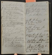 1858 antique FARM JOURNAL bolivar ny ALBON A LEWIS handwritten sales work - £113.06 GBP