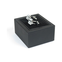Men J.Valintin Cufflinks by Vitorofolo for French Cuff Shirt V35-1 Silver stones image 3
