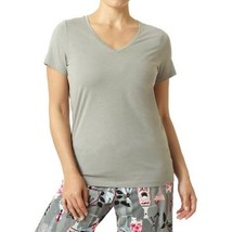 Hue Solid V-Neck Pajama T-Shirt Frost Gray M - £7.91 GBP