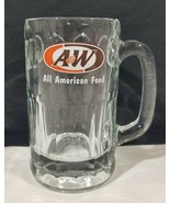 Vintage Heavy Thick Glass A&amp;W Root Beer Mug With &quot;All American Food&quot; Let... - $18.32 CAD