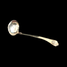 VINTAGE Gravy Soup Ladle ~ Art Nouveau ~ Silver Plate ~ Japan ~ Rose Pattern - £18.75 GBP