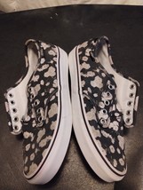 Vans Ultra Cush Womens 9 Camden Deluxe Black White Floral Print Shoes 721356 - £38.57 GBP