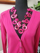 Old Navy Women&#39;s Pink 100% Cotton Button Long Sleeve Cardigans Sweaters Size M/M - £18.11 GBP
