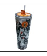 NEW Tim Hortons Tumbler Limited Ed Halloween Black Cats Glow in Dark 24 ... - $728.93 MXN