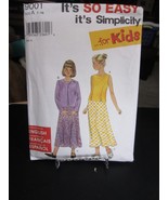 Simplicity for Kids 9001 Girl&#39;s Top, Jacket &amp; Skirt Pattern - Size 7-16 - £7.04 GBP