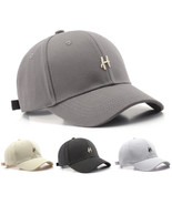 Letter H Grey/Black/Beige Adjustable Baseball Cap - $26.02 CAD
