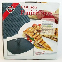 Norpro Cast Iron Black Ribbed Press Sandwich Maker Panini Nonstick NIB - $17.75