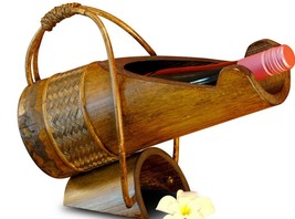 Wooden Bamboo Bottle Holder Wine Bottles Stand - $73.99