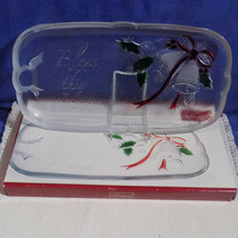 Mikasa Celebrations Holiday Bells Collection Bless This Home Christmas Tray Mib - £19.53 GBP