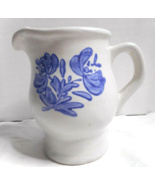 Pfaltzgraff Yorktowne Blue Floral Creamer Pitcher 24Y USA Stoneware Vint... - £11.96 GBP