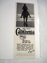 1923 Ad Santa Fe Railroad This Winter California Fred Harvey All the Way - $9.99