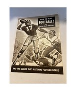 How to Play Football by Wilkinson 1955 Advertising Booklet Quaker Oats - £11.00 GBP