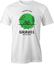 WHERE GRAVEL BEGINS TShirt Tee Short-Sleeved Cotton BIKE CLOTHING S1WSA73 - $15.14+