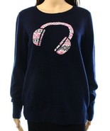Tommy Hilfiger Women&#39;s Sweater, Size L Navy Knit Pullover with Earmuff G... - $367.64 MXN