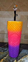 Starbucks Dia de Muertos Day Of The Dead Tumbler 2024 w/ Skull Straw Top... - $39.99