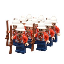 10pcs/set Anglo-Zulu War 1879 The British Army infantry Soldiers Minifigure - £23.58 GBP