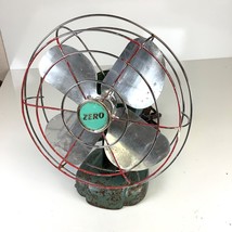 TESTED Vtg Zero Model 1250R Mini Electric Metal Desk Fan Teal Art Deco MCM - $644.54 MXN