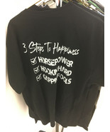 3 STEPS TO HAPPINESS Mens T Shirt Black Horsepower Hookin Hard Gapping F... - $475.79 MXN