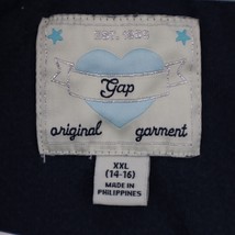 Gap Original Sweater Girls 2XL Blue long Sleeve Front Pockets Full Zip H... - $29.68