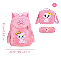 3 Pieces Pink Cat Children Backpack School Bags for girls  Kid Backpack Kitty Pr - £177.81 GBP