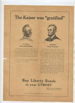 Kaiser was Gratified A Letter From the Kaiser &amp; From Lincoln Buy Liberty... - £13.77 GBP