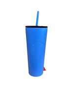 STARBUCKS Stainless Steel Tumbler Cup, 16oz, Blue w/ Straw, Siren Logo NWT - $38.63 CAD