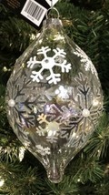 Robert Stanley Christmas Ornament Glass Snowflake Finial New - £12.59 GBP