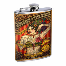 Vintage Freak Show Poster D11 Flask 8oz Stainless Steel Hip Drinking Whiskey - £11.63 GBP