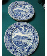 JOHNSON BROS HISTORICAL CHICAGO, N Y, BOSTON SOUP DINNER PLATES OVAL TRA... - £63.90 GBP+