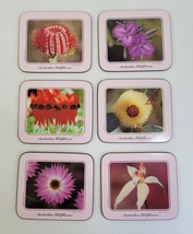 Australian Coaster Collection Steve Parish Set 6 Wildflowers Inspired By Nature - £6.14 GBP