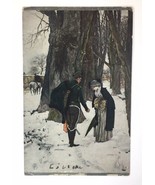 Vtg German PC Artist Robert von Haug &quot;A Farewell&quot; Soldier Leaving Woman ... - £9.49 GBP