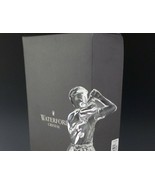 MCM WATERFORD 7" LADY GOLFER CRYSTAL PAPERWEIGHT CURIO WOMAN GOLF FIGURINE w BOX - $74.42
